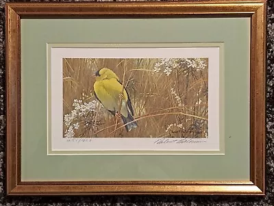 $175 • Buy GOLDFINCH IN THE MEADOW By Robert Bateman Signed Limited Edition Print #251/1600