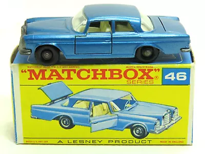Lesney Matchbox #46 Mercedes 300 SE Coupe With Original  F  Box • $35
