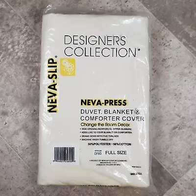£24.49 • Buy NEVA-PRESS Ivory Full Size Duvet Blanket & Comforter Cover By NEVA-SLIP New