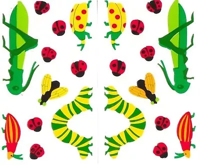 ~ Ladybug Beetle Insects Grasshopper Fly Caterpillar Mrs Grossman Stickers ~ • £1.24