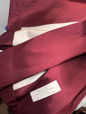 RESTORATION HARDWARE DEEP RED/MAROON SILK PANELS/DRAPES. 50”W X 108”L  Set Of 2 • $80