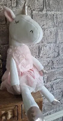 Unicorn Plush Soft Pink Toy Teddy Deluxe 40cm Hugmo BRAND NEW Dancer Tutu  • £12.99