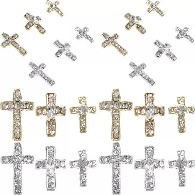  60 Pcs Cross Nail Polish Decorations For Art Charms Rhinestones • $9.99