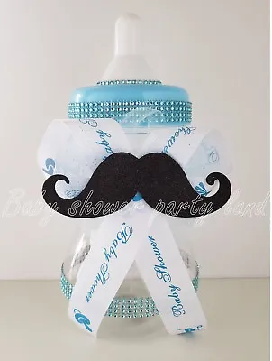 Little Man Mustache Centerpiece Bottle Large Baby Shower  It's A Boy  Piggy Bank • $16.99