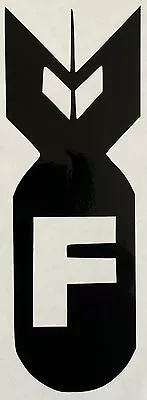 1 New Black F Bomb Chevy Ford Honda Vw Dodge Mazda Logo Decal Sticker Emblem  • $2.95