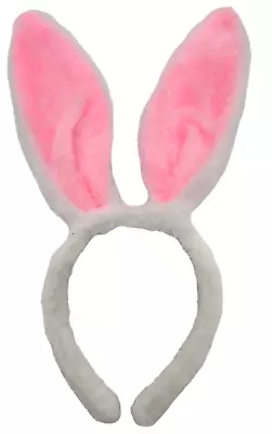 White Rabbit Ears Hare Headband Fancy Dress Costume Accessory Easter Bunny • £3.99