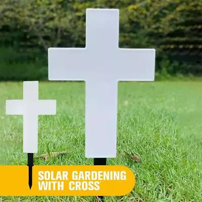 Solar Power LED Cross Light Eternal Memorial Lamp Garden Grave Cemetery F9N0 • £15.17