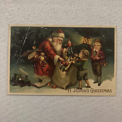 Christmas Postcard Post Card Vintage Embossed Antique Santa Claus Posted • $34.99