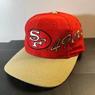 San Francisco 49ers Hat Cap Snapback NFL Proline Apex Vintage Script 90s • $49.95