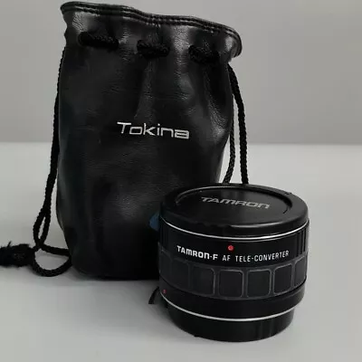 Tamron Teleconverter Lens Tamron-F AF 2X C-AF1 BBAR MC7 Mount Canon EF + Bag -CP • £9.99