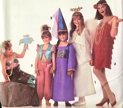 UC Simplicity 7547 Pattern Girls Halloween Costume Genie Mermaid Flapper Angel • $3.99