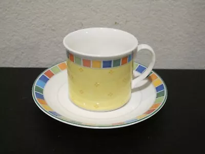 Set (4) Villeroy & Boch Twist Alea Limone Cups & Saucers • $64.99