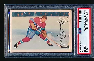 1953 Parkhurst MAURICE 'ROCKET' RICHARD #24 PSA 2 • $429