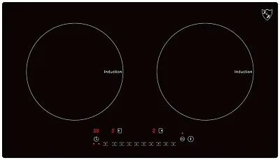 K&H REFURBISHED Double Burner 24  Induction Ceramic Cooktop 220V INDH-3102Hx • $109.99