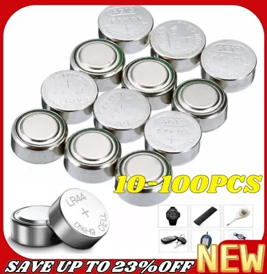 10-100×AG13 LR44 Batteries SR44 L1154 357 A76 Button Coin Cell Alkaline Battery • £2.88