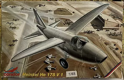 Heinkel He 178 V1   1:48 Condor # C48002 Open  Complete-Inventoried - Free SH • $27.50