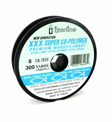 Izorline XXX Co-Polymer 300-Yard-Spool Monofilament Mono Fishing Line Size Color • $9.99