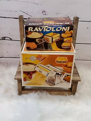 MARCATO Atlas 150 Pasta Machine & MARCATO Ravioloni Attachment - NEW OPEN BOX • $135