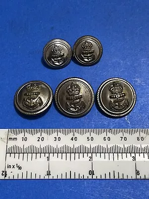 WW2 ? ORIGINAL Vintage Old Matching METAL Navy / Army Anchor Buttons Sewing WWII • £15.99