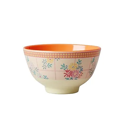 RICE Melamine Small Bowl In Orange Flower Print • £5