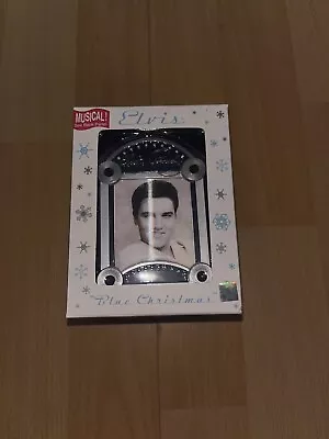 Vintage 2002 Elvis Presley Musical Ornament/blue Christmas/hologram • $0.99