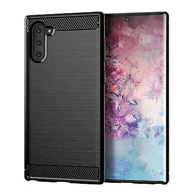 Carbon Fibre Shockproof Slim Case Cover For Samsung Galaxy Note 10 / Note 10+ 5G • £3.95