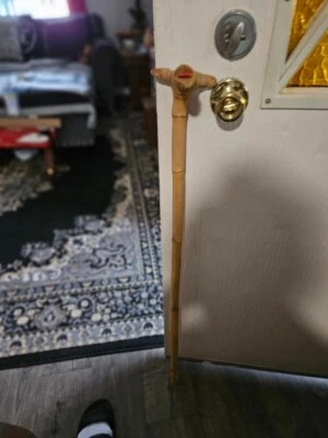 $25 • Buy 34  Dog Head Bamboo Shaft Walking Stick Cane 