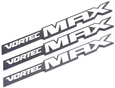 3X Vortec Max Emblems Badge Stickers Rear Logo 3d Nameplate (White Black) • $26.99