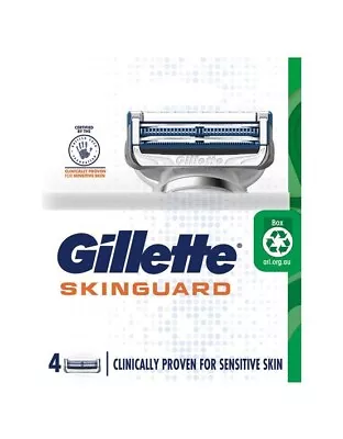 Gillette SKINGUARD Razor Blades 4 Pack SENSITIVE  Made In Germany   New Design • $13.25