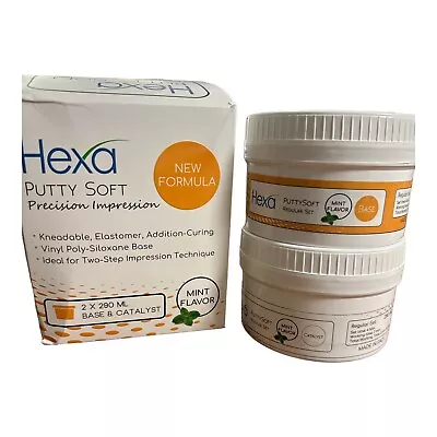 Dental VPS Putty Soft Impression Material 2x290ml Mint Flavor Hexa • $39.99