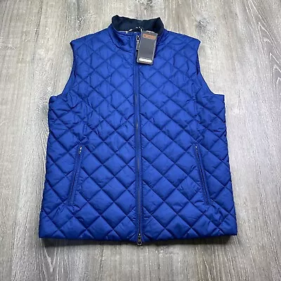 Brooks Brothers Thermore Vest Jacket Coat Diamond Quilted Men Blue Medium • $53.99