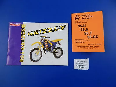 Malaguti Grizzly 10 12 Owner Manual Maintenance Book Italian Mini Cross Morini • $19.99