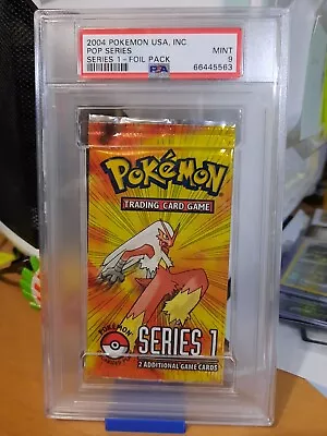 2004 Pokemon Pop Series 1 SEALED Booster PACK PSA 9 MINT (66445563) • $139.59