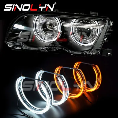 Crystal LED Angel Eye Dual Colors For BMW E36 E38 E39 E46 M3 HID Xenon Headlight • $83.59