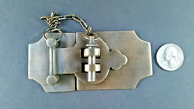 Vintage Style Cabin Cabinet Door Latch Hook Solid Brass Hasp Lock Gate 4  #X2 • $19.50