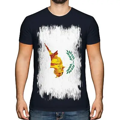 £11.95 • Buy Cyprus Grunge Flag Mens T-shirt Tee Top Kypros Football Cypriot Gift Shirt