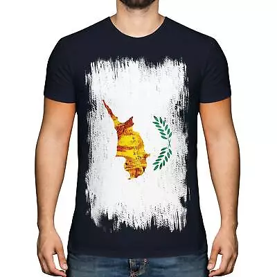 £9.95 • Buy Cyprus Grunge Flag Mens T-shirt Tee Top Kypros Football Cypriot Gift Shirt