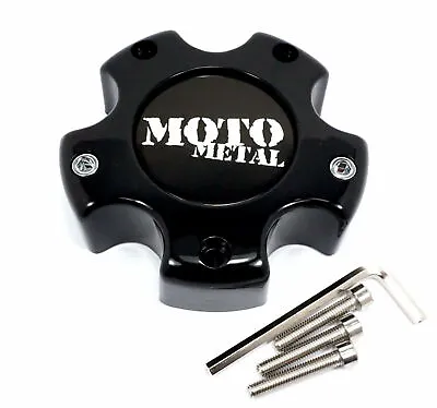 Moto Metal Gloss Black Center Cap 4.75 OD Closed For MO951 MO955 MO956 845L121S1 • $14.84