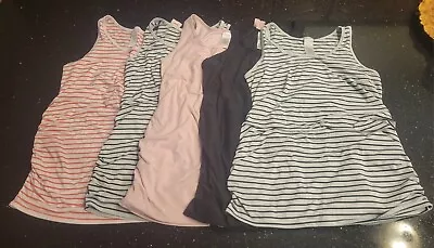 Lot Of 5 Small Maternity Time And Tru Women's Pregnancy Tank Top Ruched... • $25