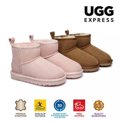 AUSTRALIAN SHEPHERD® UGG Kids Boots Sheepskin Mini Boots Nonslip Water Resistant • $75