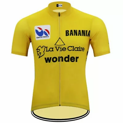 La Vie Claire Wonder Cycling Jersey Bicycle Jersey Cycling Shirt Cycling Tops • $20.63