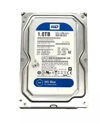 [Used] WD Blue 1TB 3.5  SATA HDD Desktop/Workstation Hard Disk Drive WD10EZEX • $32.50