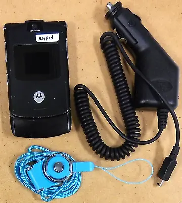 Motorola RAZR V3 - Black ( AT&T / Cingular ) Cellular Flip Phone -READ / Bundled • $25.49