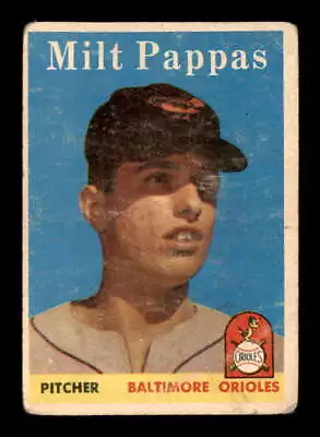 1958 Topps #457 Milt Pappas RC G/VG X2526815 • $1.75