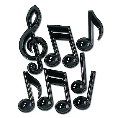 Beistle 13  Plastic Musical Notes Black 14/Pack (55880) • $23.80