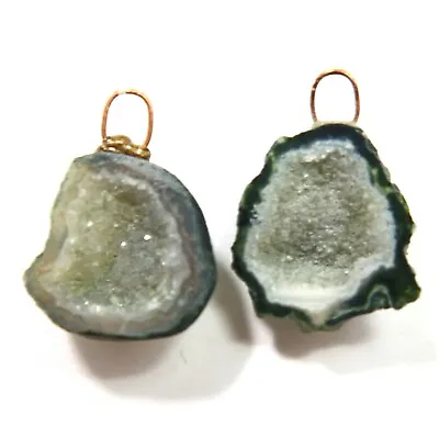 Distressed Tabasco - Tiny Mexican Geode Polished Halves With Ring  TABD19 • $18.60