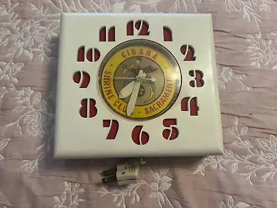 Vintage Telechron Shrine Club Sacramento Cibara Wall Clock - Doesn't Work • $35