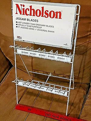 Vintage Nicholson Saw Blades Store Display Rack • $30