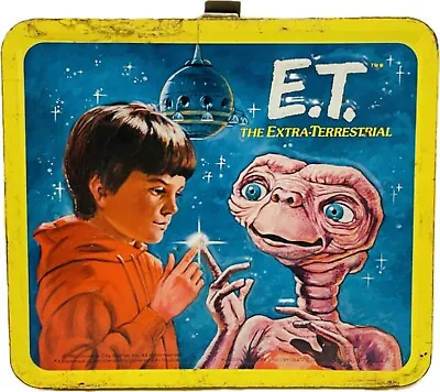 Vintage Aladdin E.T. The Extra-Terrestrial Metal Lunch Box 1982 No Thermos • $50