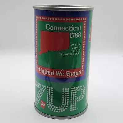 7up United We Stand Soda Pop Can #7 Connecticut - Vintage • $6.74